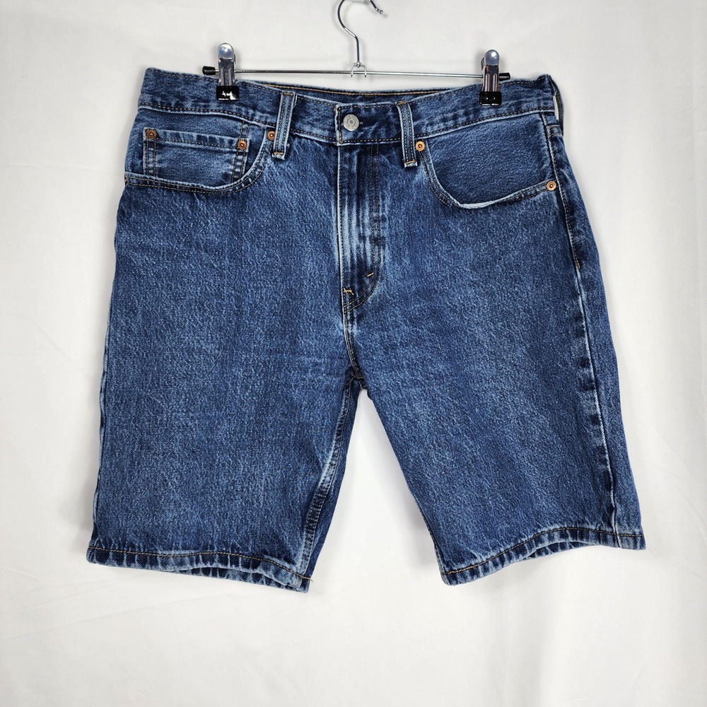 Levi Strauss Mens 405 Jean Shorts W34 34x10 Jorts Cotton Denim Blue Classic